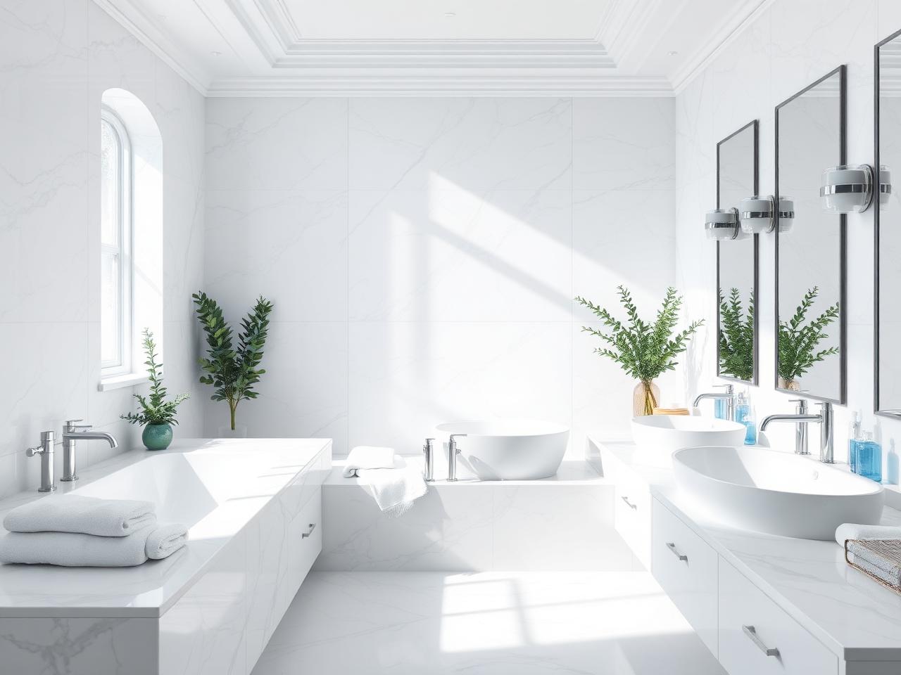 Pristine bright bathroom