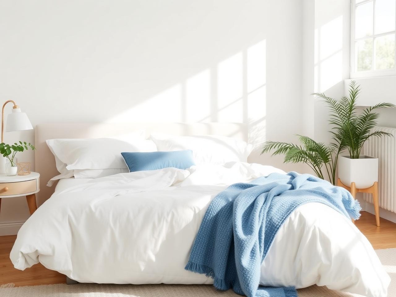 Freshly cleaned bedroom